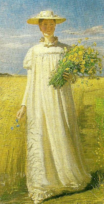 Michael Ancher anna ancher vender hjem fra marken